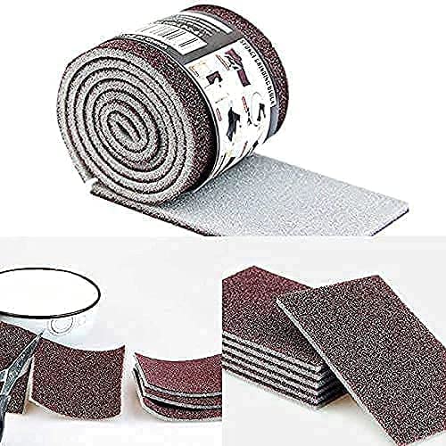 WEZOSHINET Sponge Grinding Block ROLL Magic Cleaning Sponge Scratch Proof Kitchen Roll Emery Cleaning Sponge Dish Cleaning Scrubber for Pantry Dishwashing Bathroom Floor Kitchen 100cm Brown - Image 5