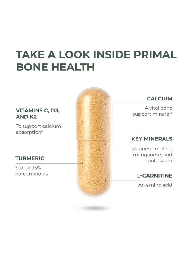 Primal Harvest Calcium Carbonate Bone Health Complex for Men and Women with Calcium, Magnesium, Zinc, Manganese, Potassium, and L-Carnitine  - Image 4