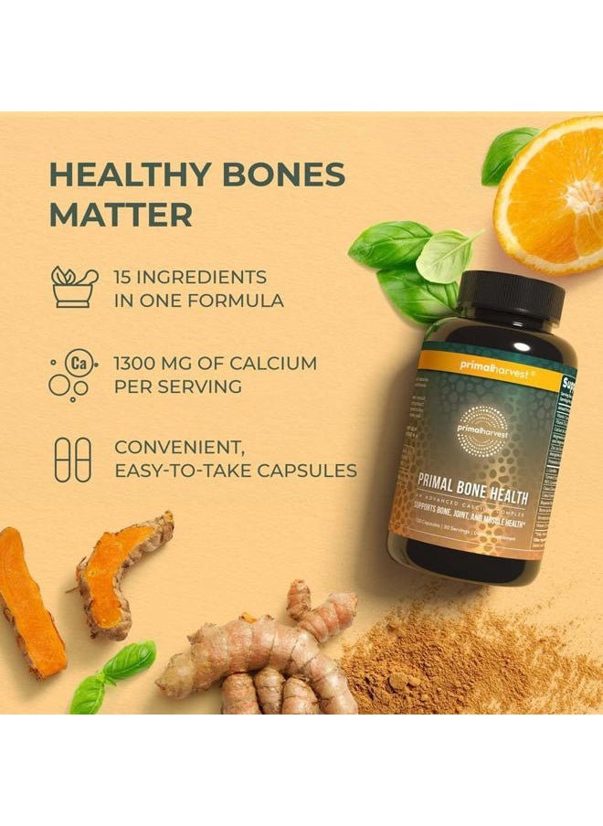 Primal Harvest Calcium Carbonate Bone Health Complex for Men and Women with Calcium, Magnesium, Zinc, Manganese, Potassium, and L-Carnitine  - Image 5