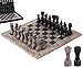 MARBLE RANGE Marble Chess Set for Adults 12 Handmade Oceanic Black Board Game with 32 Chess Pieces 2 Extra Queens Storage Box Luxury Travel Game Elegant for Home Decor - Image 2