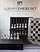 MARBLE RANGE Marble Chess Set for Adults 12 Handmade Oceanic Black Board Game with 32 Chess Pieces 2 Extra Queens Storage Box Luxury Travel Game Elegant for Home Decor - Image 4