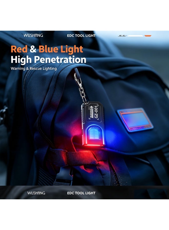 1-pack Bright LED Mini Flashlight with Magnetic Base and USB Rechargeable - Portable Work Light, Keychain Clip, Multi-functional, Suitable for Camping, Hiking, Walking, Durable Construction - Image 3