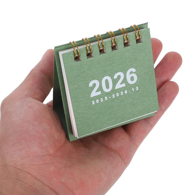 Compact Mini Desk Calendar 4pc Thick Paper Flip Design for Office Home - Image 5