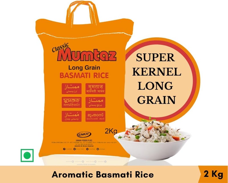 Mumtaz Long Grain Basmati Rice, 2kg - Image 2