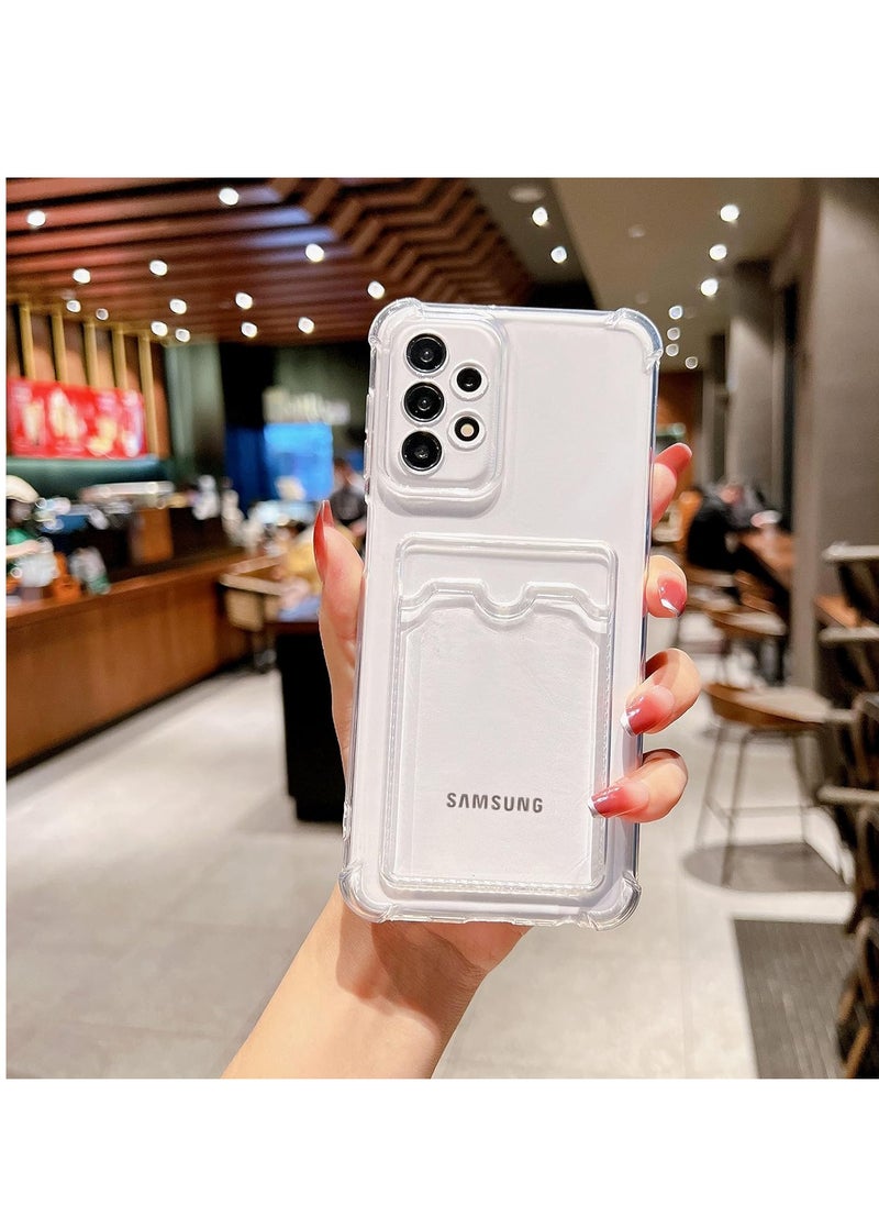 Generic - Xiaomi Redmi Note 13 Pro+ Plus 5G Case Clear Card Holder Back Wallet Crystal Transparent Soft TPU Shockproof Bumper Corner Drop Protection Phone Case Cover With Camera Lens Protection - Image 1