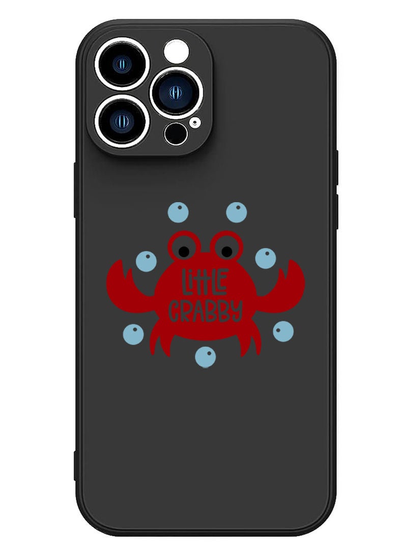Theodor Protective Slim Fit Case Liquid Silicone Cover with Full Body Protection Anti-Scratch Shockproof Case For iPhone 12 Pro Max Black  - Little crabby copy - Image 1