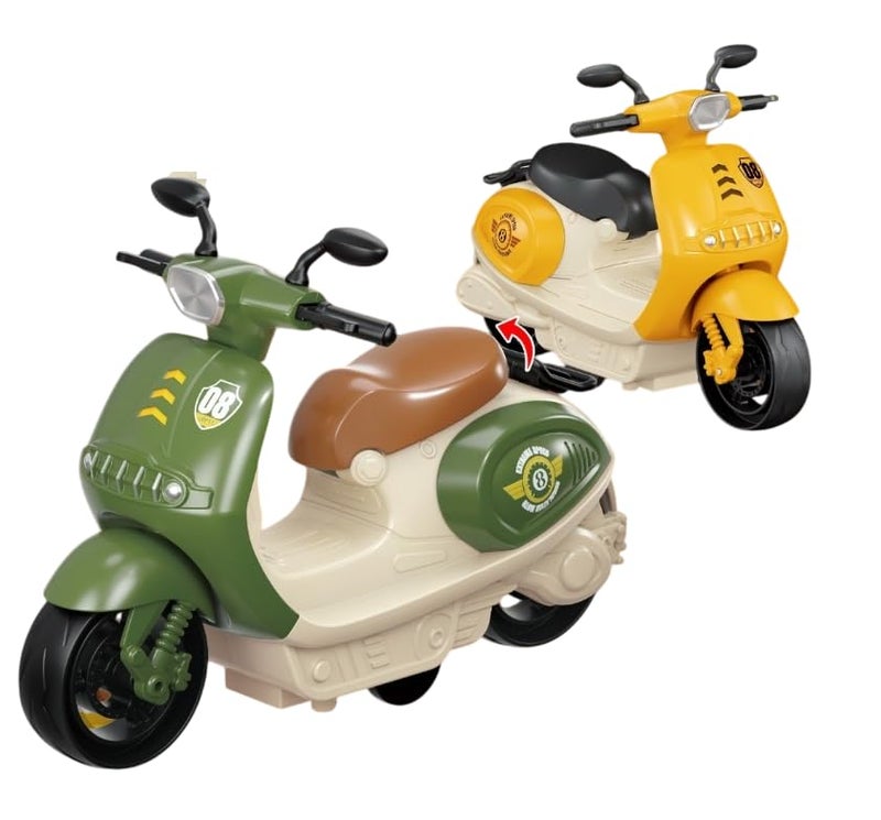 Jack Royal Scooter Toys for Kids Toddlers Baby Boys Girls Adults Seat Model Toys Steering Wheel Car Toy Track, Mini Motorcycle Toy Pull Back (Multi Color) Pack of 1 - Image 1