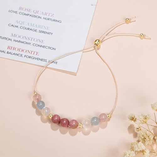 NOURISHLOV Healthy Pregnancy Gift, Moonstone Bracelet, Hope Bracelet for Women, First Time Mom Gifts, Spiritual Bracelet, Mothers Day Christmas Jewelry - Image 2
