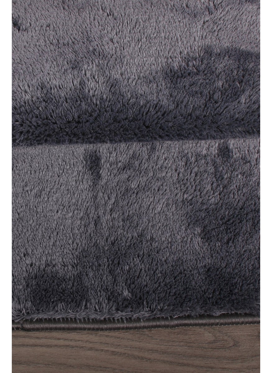 Bonny Home Relax Anthracite 80X150 + 50X80 cm Large Size 2-Piece Bathroom Carpet Mat Set Non-Slip Toilet Seat Set  - Image 5