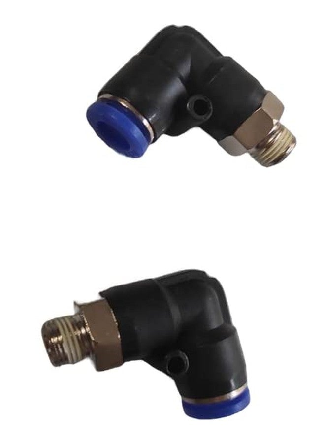 DLEIN DLIEN 8mm X 1/8" L Connector Quick Fittings Pneumatic Elbow Straight Push Connector (Pack of 2) - Image 5