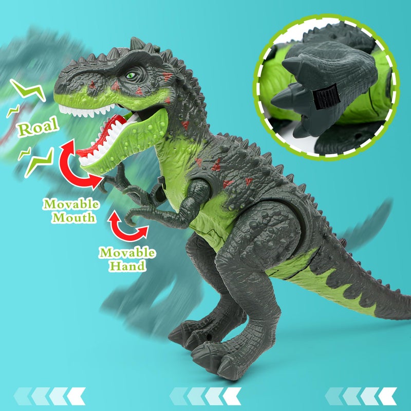 DPAPDI Electric Walking Dinosaur Toys for Kids - Small Tyrannosaurus with Detachable Tail Simulated Flame and Realistic Sounds, Best Dino Gifts for Boys & Girls 3-5 5-7 - Image 4