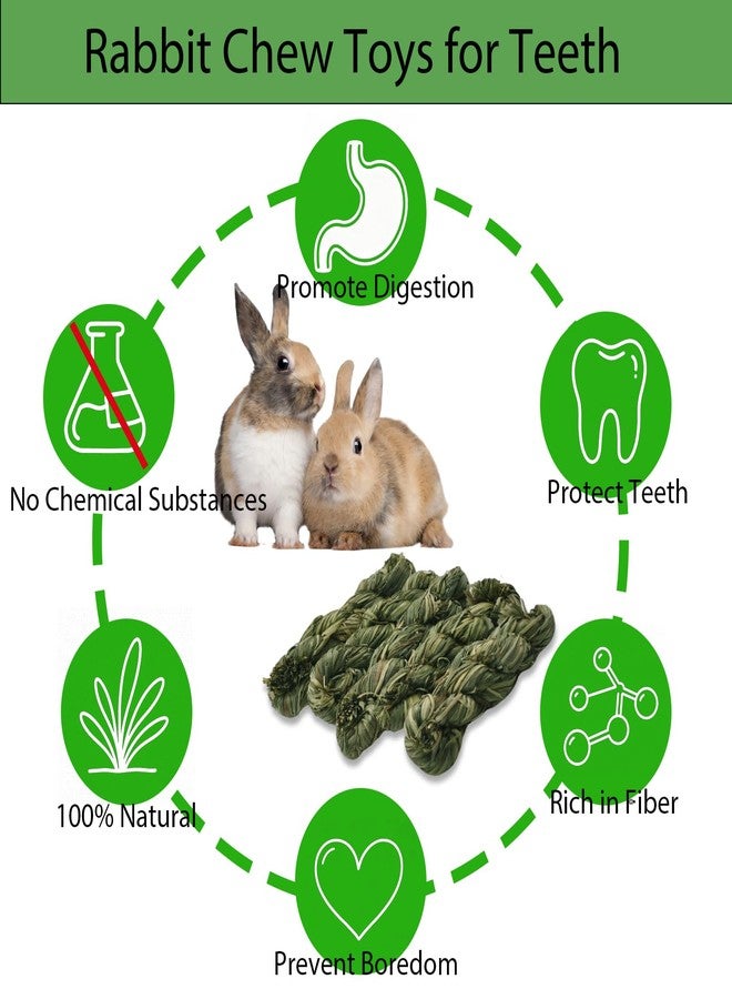 MUYG MYUG Rabbit Timothy Hay Sticks,12 PCS Bunny Chew Toys Molar Teeth Small Animals Natural Grass Braided Snacks for Guinea Pigs Chinchillas Hamsters and Other Rodents - Image 5