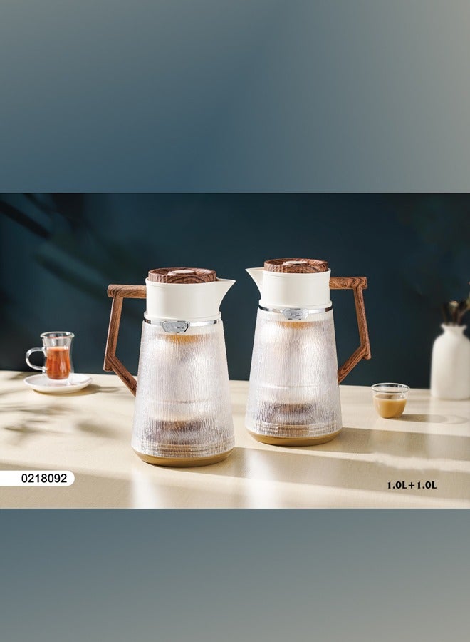 Royal Camel Luxury Transparent Glass Tea & Coffee Dallah Set with ...