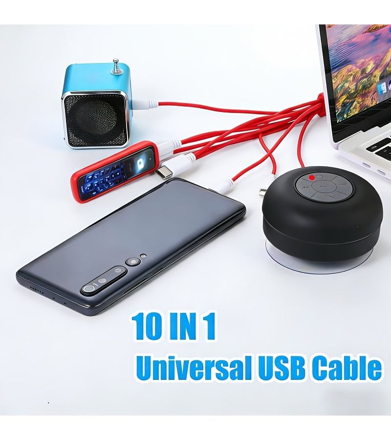 10 In 1 Universal Multi Charger Cable for Phones Red - Image 5
