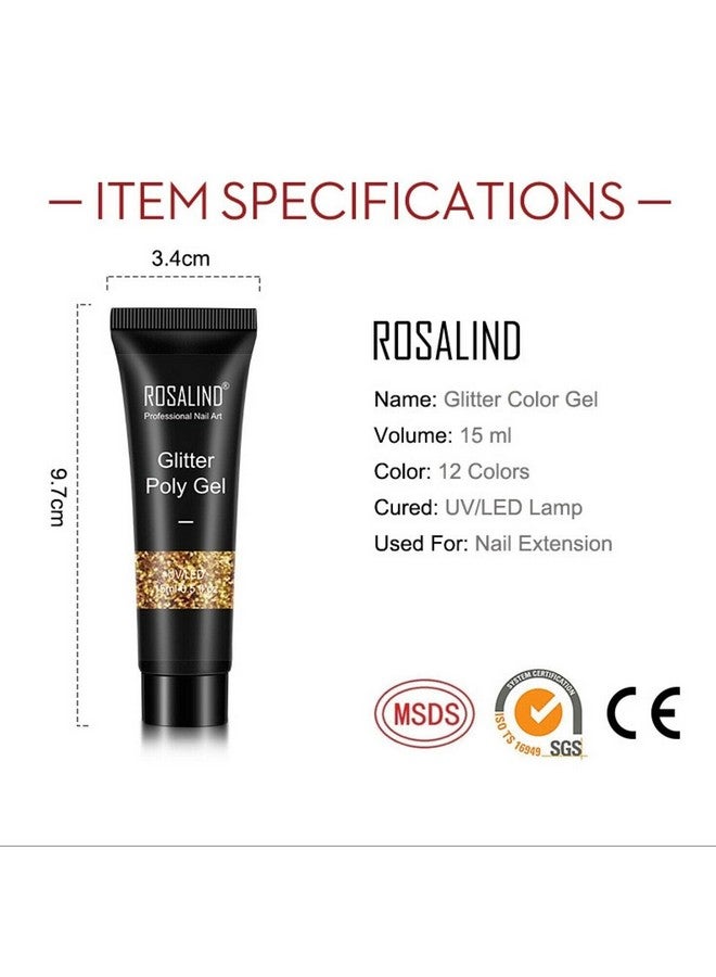 Rosalind جل بناء بولي لامع من روزاليند لتمديد الأظافر جل أكريليك جل UV جل بناء الأظافر جل أظافر مزيفة جل بولي للأظافر (RL-15ml-A752) - Image 4