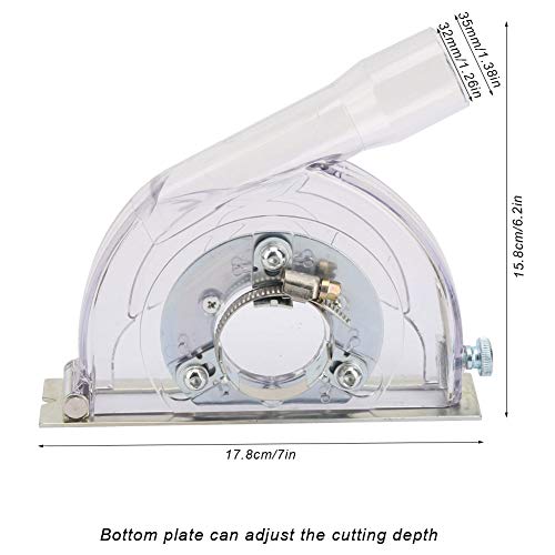 VINGVO Cutting Dust Shroud, Angle Grinder Dust Cover, ID 32mm OD 35mm for 100/125/150mm Angle Grinder and 90/115/125mm Saw Disc for Dry Hanging Marble,Wall - Image 2