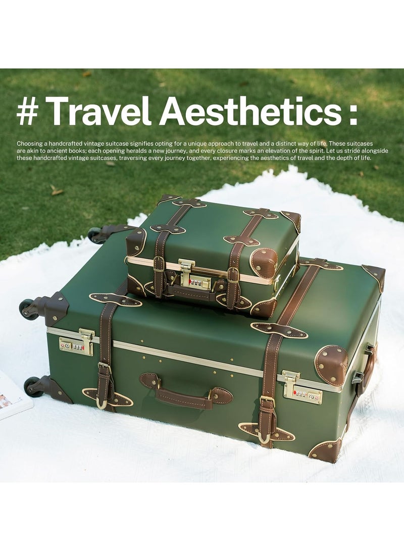 Concept مجموعة حقائب سفر مصممة مقاومة للاهتراء مكونة من قطعتين - حقيبة سفر بعجلات مقاس 26 بوصة مع عجلات دوارة وحقيبة تجميل مقاس 12 بوصة - Image 2