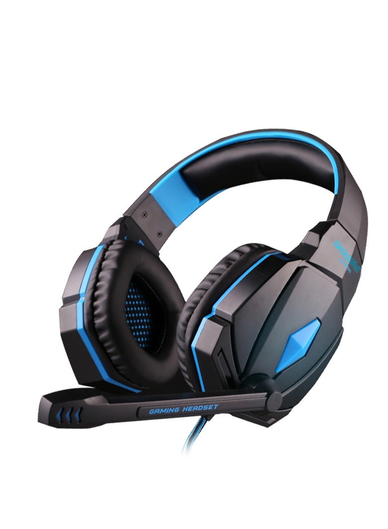 Datazone Wired Gaming Headset with Professional Blue Lighting, Noise Cancelling, and High-Precision Surround Sound – Compatible with PS5, PS4, PC, XBOX – High Quality and Designed for Gaming Enthusiasts  - Image 2