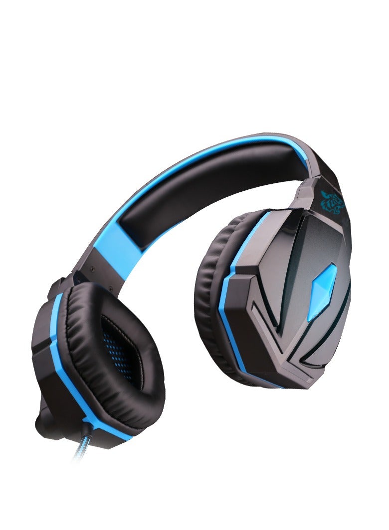 Datazone Wired Gaming Headset with Professional Blue Lighting, Noise Cancelling, and High-Precision Surround Sound – Compatible with PS5, PS4, PC, XBOX – High Quality and Designed for Gaming Enthusiasts  - Image 3