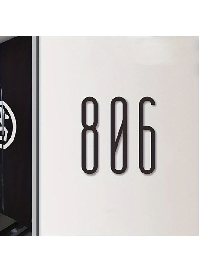 Modern Acrylic House Number Sign No 3 Sleek Surface Mount Durable Plastic - Image 2
