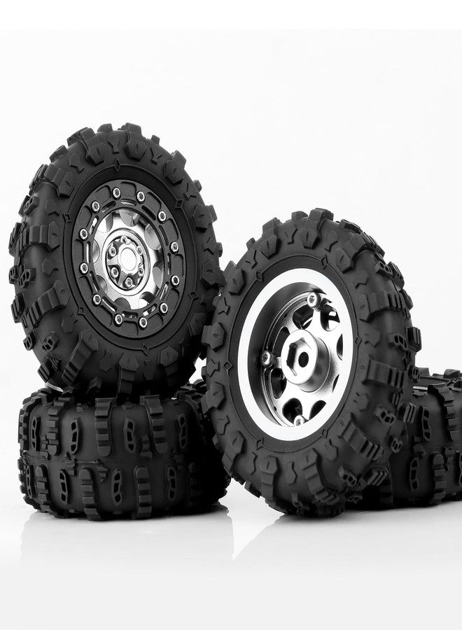 DashRC RC 1.3" Wheel and Tire Set, Aluminum Beadlock Wheels Mud Terrain Tires for 1/18 1/24 RC Micro Crawlers Ascent18 TRX4M SCX24 Upgrades Parts - Image 5