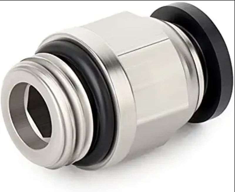 MAXAIR PNEUMATIC Push Type Connector Black head 1/4 Inch G Thread <> PU Pipe 8mm OD for Air PU Hose Easy to Connect Fitting with Sealing O Ring PCG8-02 - Image 5