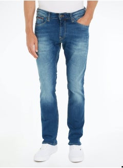 TOMMY JEANS Men's Scanton Slim Fit Faded Jeans, Blue  - Image 1