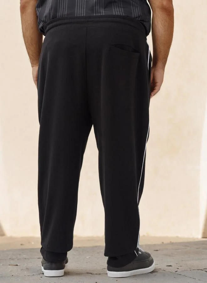 Maxim  Plus Size Relaxed Fit Flexi Waist Track Pants for Men | Best Price UAE