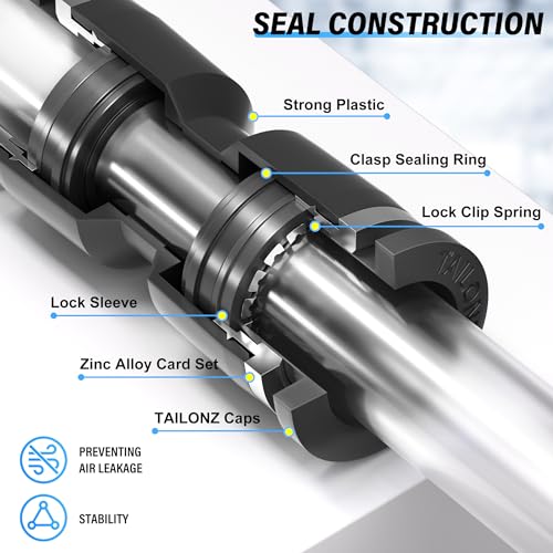 TAILONZ PNEUMATIC Male Elbow 1/4 Inch Tube OD x 3/8 Inch NPT Thread 90 Push to Connect Fittings PL-1/4-N3 (Pack of 10) - Image 4