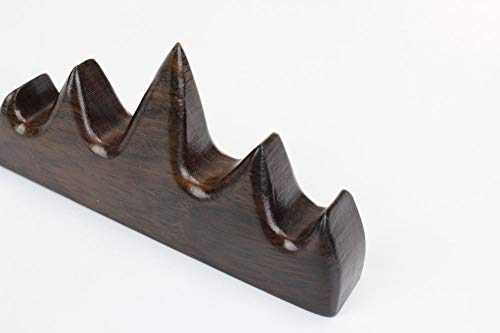 Easyou Black Catalpa Calligraphy Brush Holder Chinese Brush Rack 9x2x4.5cm(3.5"x0.8"x1.77") - Image 3