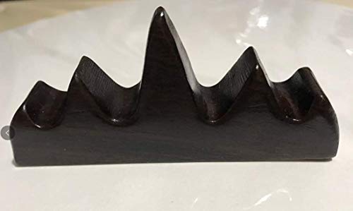 Easyou Black Catalpa Calligraphy Brush Holder Chinese Brush Rack 9x2x4.5cm(3.5"x0.8"x1.77") - Image 1