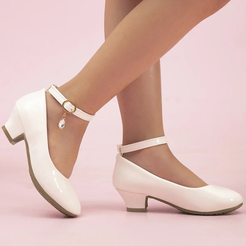 Girls High Heels 2025 Spring and Autumn New Girl Foreign Trade Single Shoes Children''s Princess Shoes Medium and Large Children''s Simple Shoes - Image 2