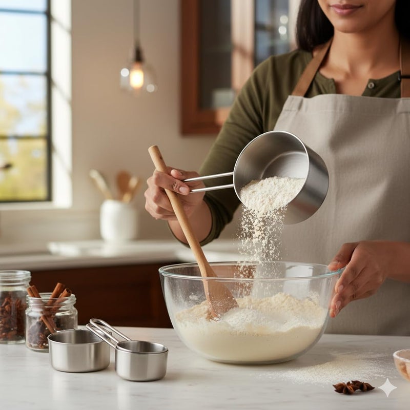 Human Hydro Stainless Steel Measuring Cups Set – 4 Pieces | 60 ml, 80 ml, 125 ml, 250 ml | Durable, Rust-Free & Dishwasher Safe for Baking & Cooking - Image 4
