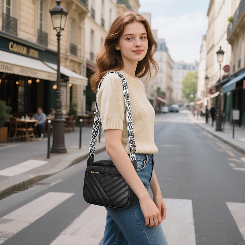 TANTOMI Crossbody Bags for Women Small Crossbody Bags Trendy, Vegan Leather Shoulder Handbagsï¼ŒPurses for Women with Adjustable Wide Strap - Image 2