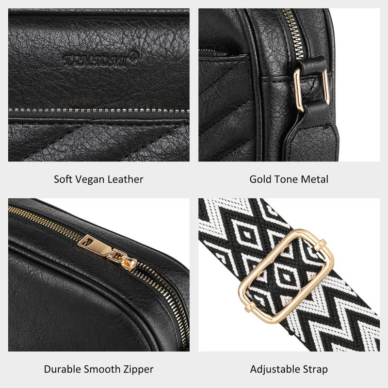 TANTOMI Crossbody Bags for Women Small Crossbody Bags Trendy, Vegan Leather Shoulder Handbagsï¼ŒPurses for Women with Adjustable Wide Strap - Image 5