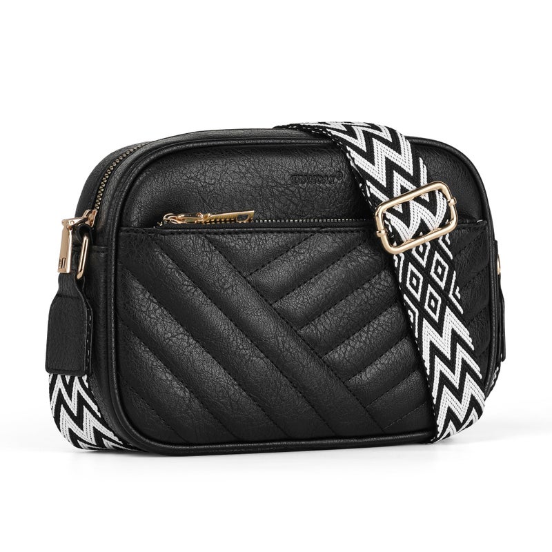 TANTOMI Crossbody Bags for Women Small Crossbody Bags Trendy, Vegan Leather Shoulder Handbagsï¼ŒPurses for Women with Adjustable Wide Strap - Image 1