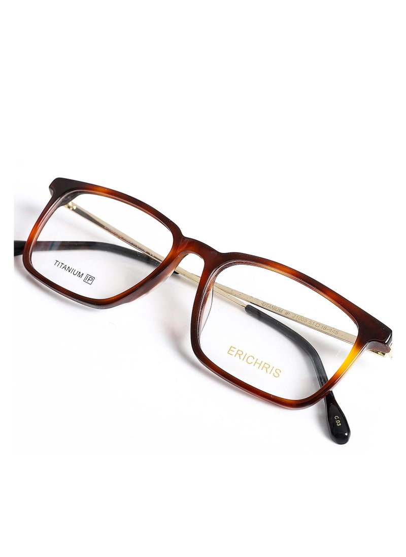 ERICHRIS - Rectangular frame prescription glasses with case 21009c03 - Image 1