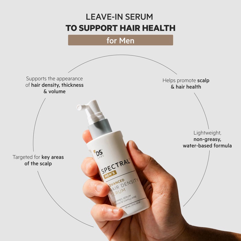 DS LABORATORIES DS Labs Spectral Menâ€™s Hair Density Serum (formerly Spectral.DNC-N), 60mL - Lightweight Leave In for Fuller Looking, Thicker Looking Hair, Fast Absorbing, Non-Greasy, For All Hair Types, (3 Pack) - Image 2