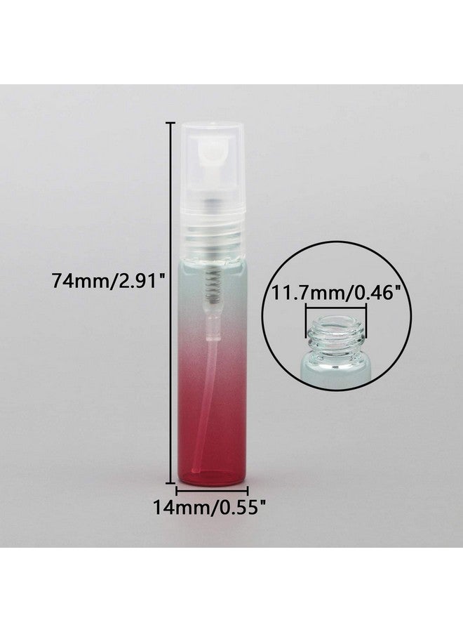 NewZoll 10Pcs Sample Spray Bottles Set 5Ml Empty Glass Spray Bottles With Funnel Small Fine Mist Atomizer Sprayer Vials For Essential Oils Perfume Red Gradient  - Image 2