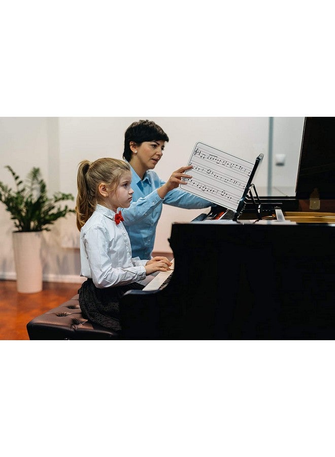 SCRIBBLEDO 24 Pack Dry Erase Music Staff White Boards 9" X 12 Inch Lapboard Double Sided Musical Notes whiteboard for Kids Students, Musicians and Home Erasers Included - Image 2