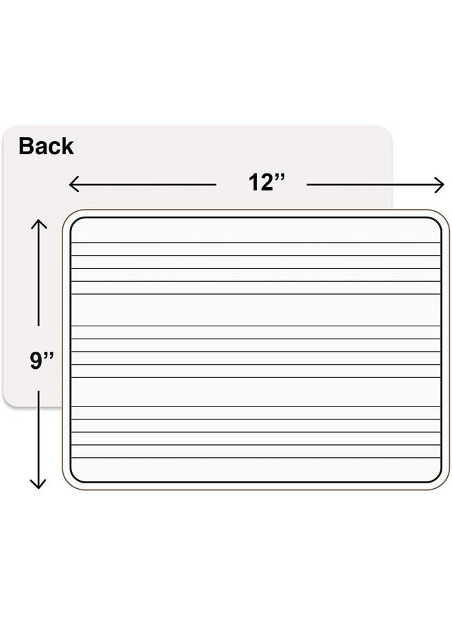 SCRIBBLEDO 24 Pack Dry Erase Music Staff White Boards 9" X 12 Inch Lapboard Double Sided Musical Notes whiteboard for Kids Students, Musicians and Home Erasers Included - Image 3