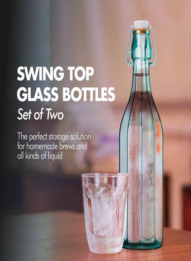 Amici Home Faceted Hermetic Glass Drink Bottle, 17 Oz - Single Octagonal Beverage Container with Airtight Cap - Italian Clear Glass for Water, Juice, Tea, Milk & Cocktails - BPA Free, Dishwasher Safe - Image 2