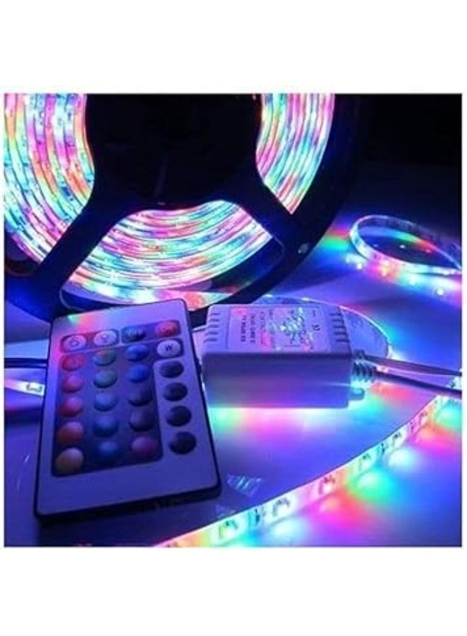 Flexible RGB LED strip light, 300 units, 5050 SMD LEDs, waterproof, 12V, 5 meters long - Image 2