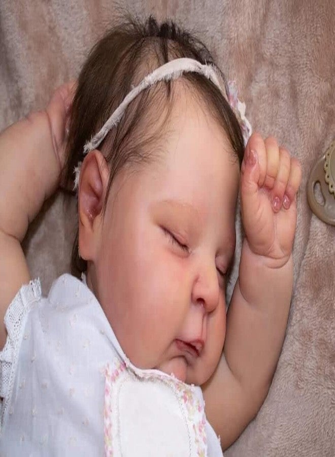 Angelbaby 20inch Reborn Realistic Baby Doll Girl Look Real Soft Asleep Newborn Baby Lifelike Handmade Bebe Reborn Cute Doll Sets for Toddlers Toys - Image 3