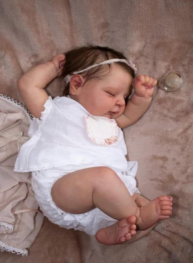 Angelbaby 20inch Reborn Realistic Baby Doll Girl Look Real Soft Asleep Newborn Baby Lifelike Handmade Bebe Reborn Cute Doll Sets for Toddlers Toys - Image 1
