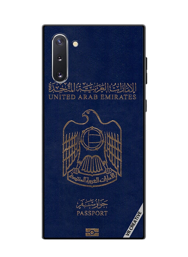 VR CREATIVE Protective Case Cover For Samsung Galaxy Note10 5G Uae Passport Design Multicolour - Image 1