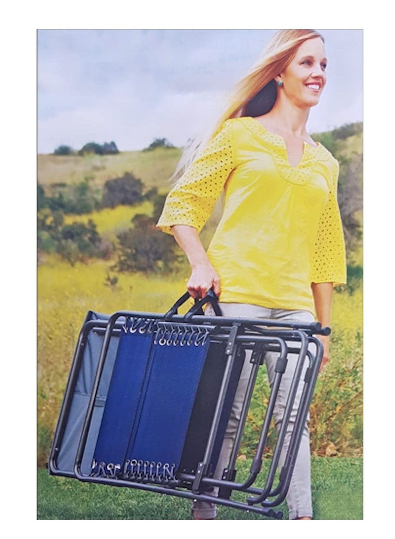 HEXAR Durable Long Lasting Camping Folding Chair Table Set with Bag - Image 4