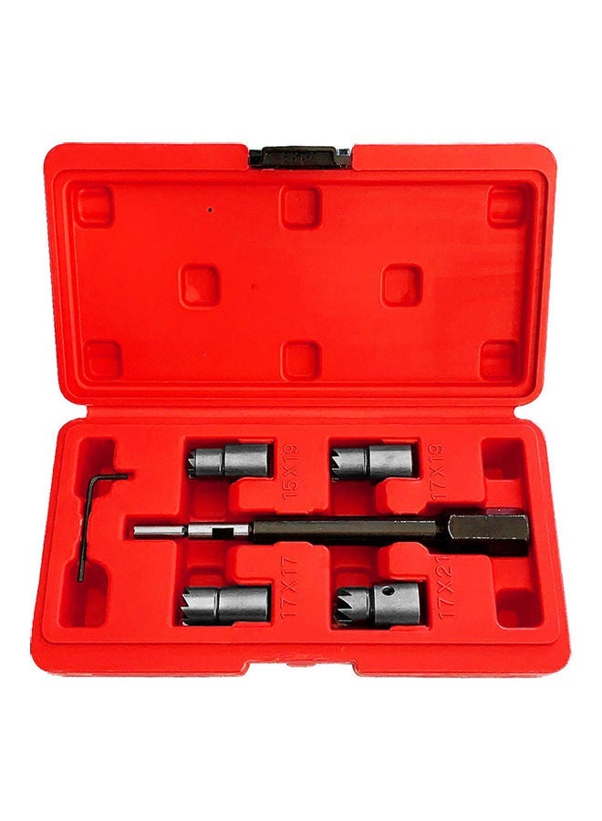 NIBEMINENT 6-Piece Auto Car Diesel Injector Removal Kit - Stainless Steel Injector Seat Cutter Set for Diesel Engines - Image 1