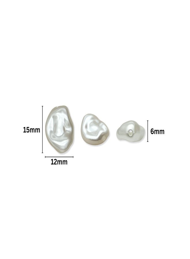 Satra Traders Pebble-Shaped Plastic Pearl Beads | Size : 15mm | Qty : 100g | PB286 - Image 3