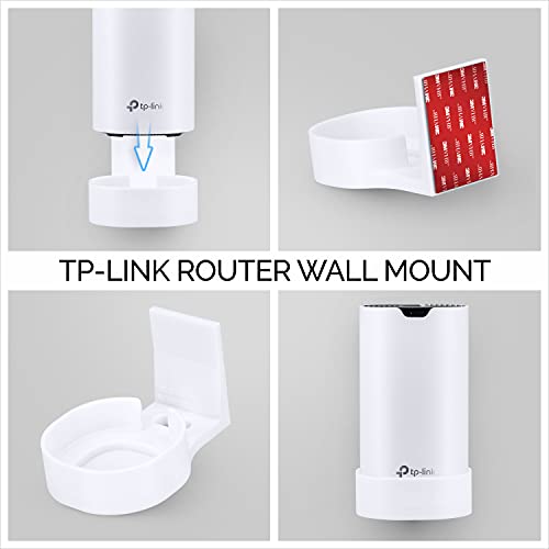 BRAINWAVZ Adhesive Deco M4 & S4 Wall Mount Holder suitible for TP-Link WiFi Mesh, Strong VHB Tape Bracket, No Screws, Drilling & No Tools Needed, Easy to Install, White by Brainwavz (Single) - Image 5